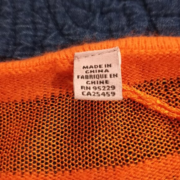 TED BAKER BRIGHT ORANGE LONSLEEVE WRAP CARDIGAN WITH SHEER PANELS WOMEN SIZE S - Picture 12 of 12